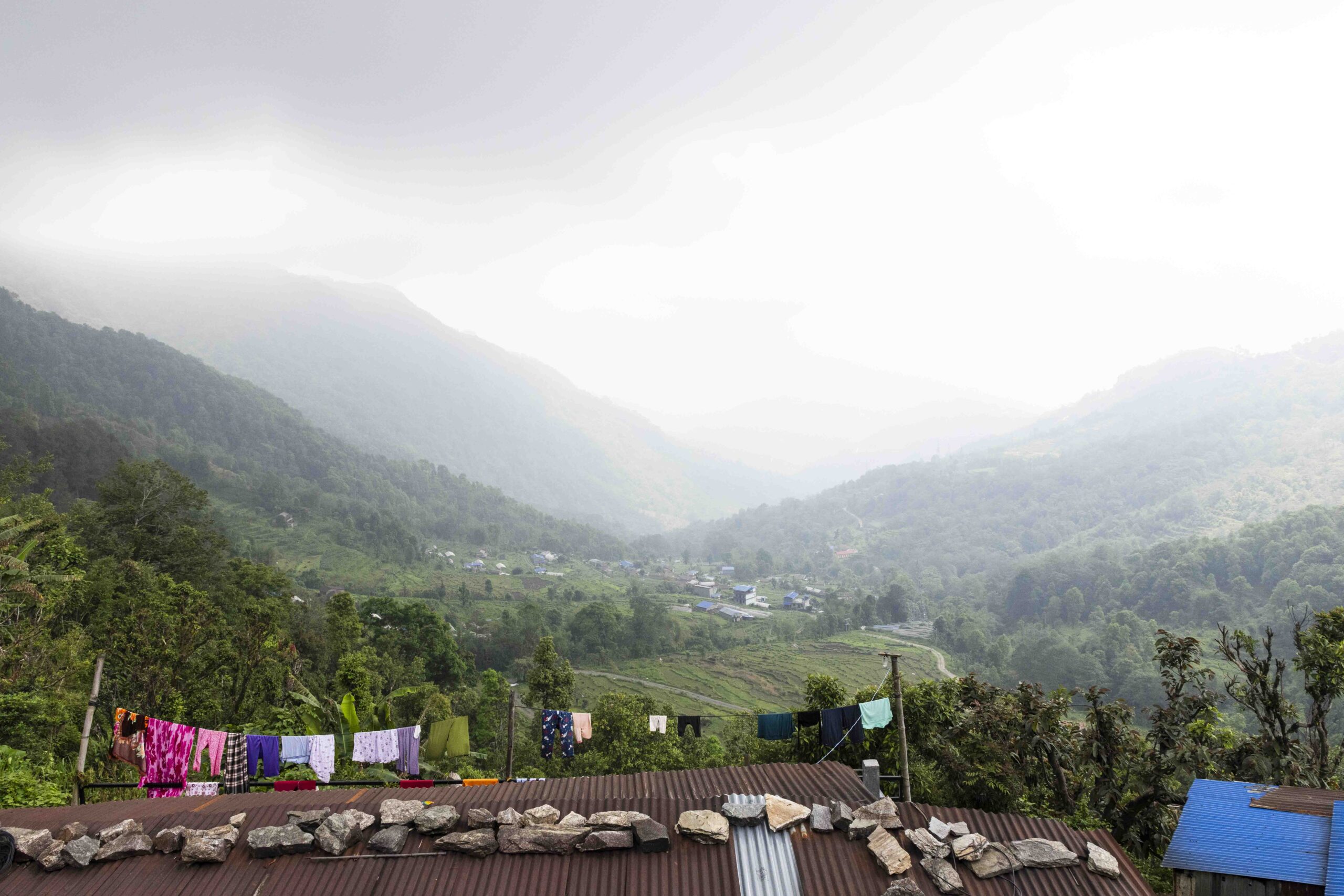 Clouds fill in the Annapurna Valley overlooking Pokhara, Nepal. Photo by Marley Barboeisel